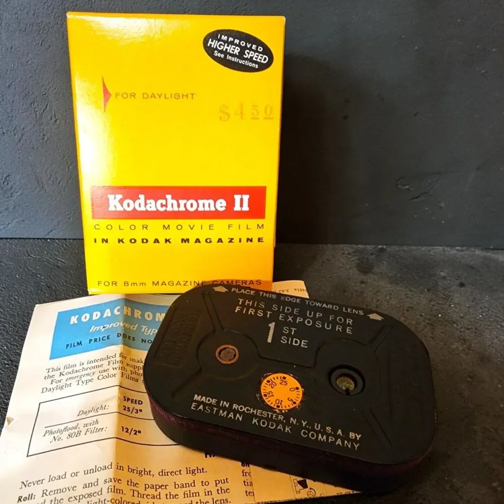 Vintage Kodak Magazine Cine-Kodak Eight-90 8mm Movie Camera Case Film Magazine